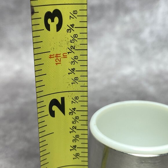 Vintage Selangor Pewter 4PC Salt & Pepper Shakers Mustard Pot on Teak Wood - Picture 15 of 15